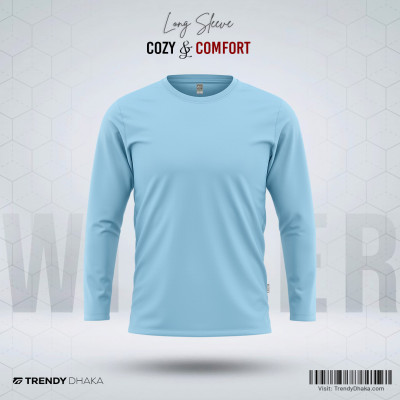 Premium Long Sleeve Tshirt - Torquoise Blue